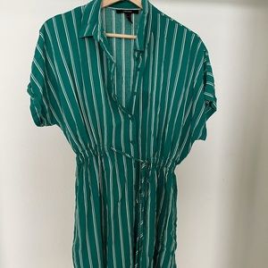 Forever 21 green with white stripes dress